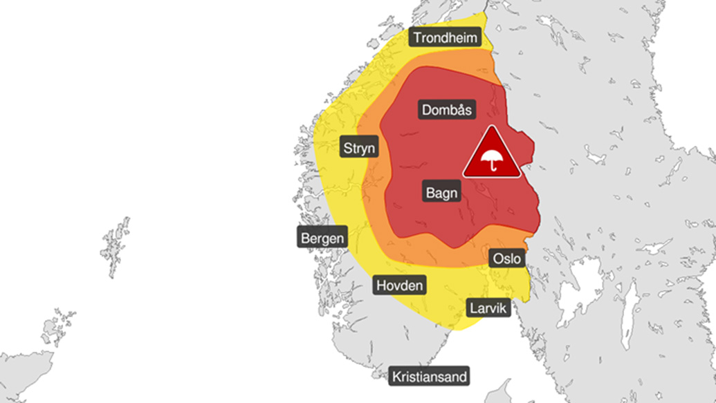 Overview map of danger areas.