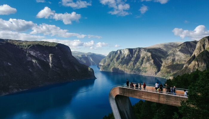 Bilde av fjordlandskap i Norge