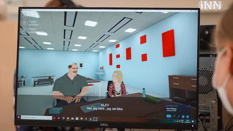 Bilde av skjerm med VR-verden