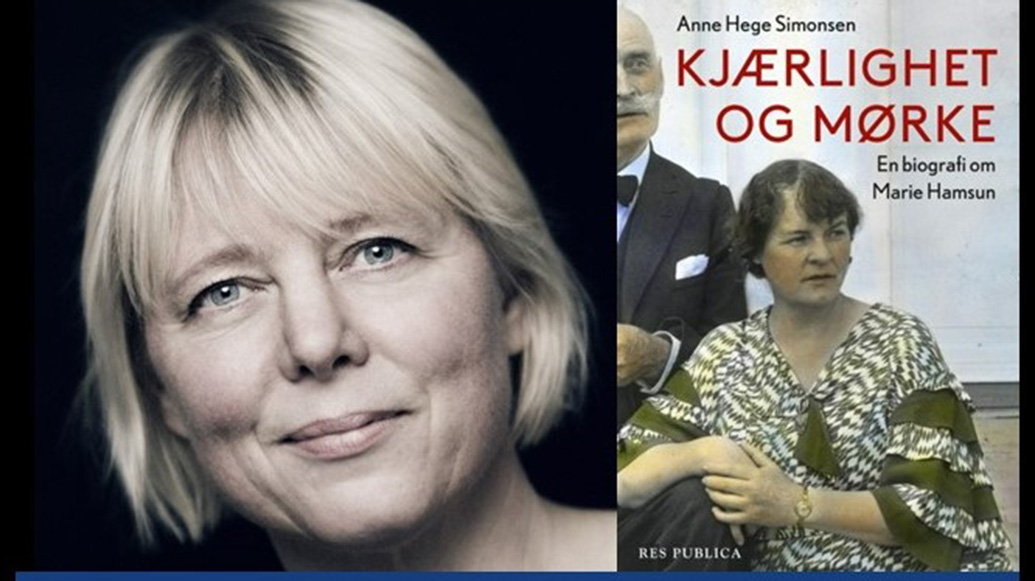 Bilde av Anne Hege Simonsen og bokomslaget.