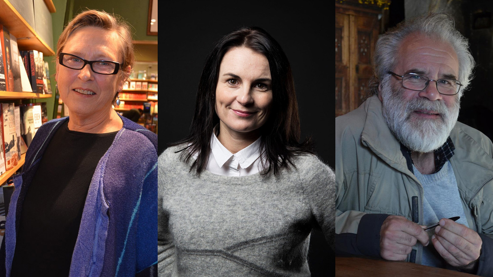 Tredelt bilde Fra venstre Eva Marie Syversen, Marte Hallem og Birger Nesholen. 