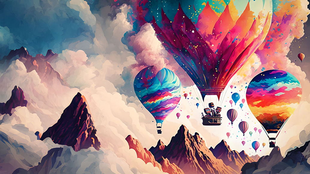 Amandusfestivalen banner 2023 med ballonger
