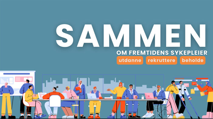 Banner med tekst Sammen om fremtidens sykepleiere