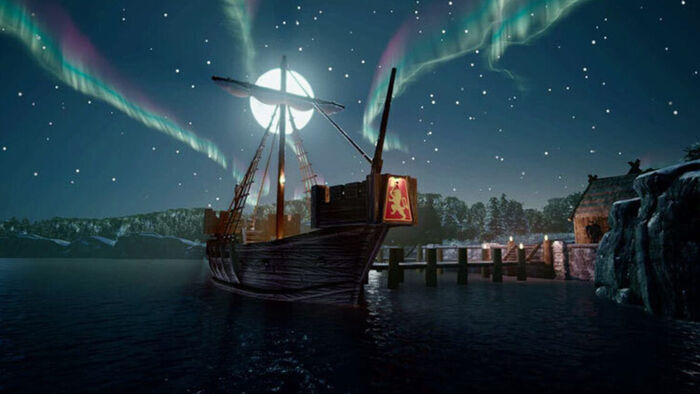 Foto: Margrete’s ship in the harbour below Akersborg castle, modelled by Sindre Lie