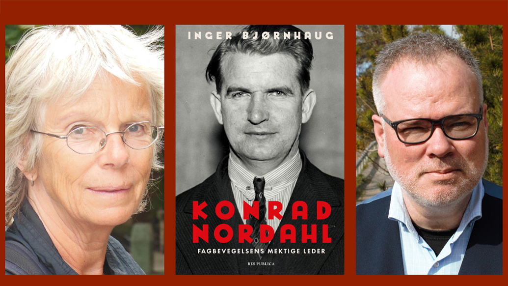 Til venstre: Inger Bjørnhaug, bokomslag og Lars Fredrik Øksendal