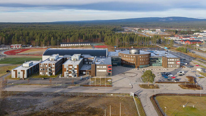 Dronebilde studiested Elverum
