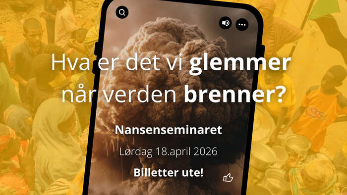 Banner Nansenseminaret 2026, med tekst som tittelene på seminaret