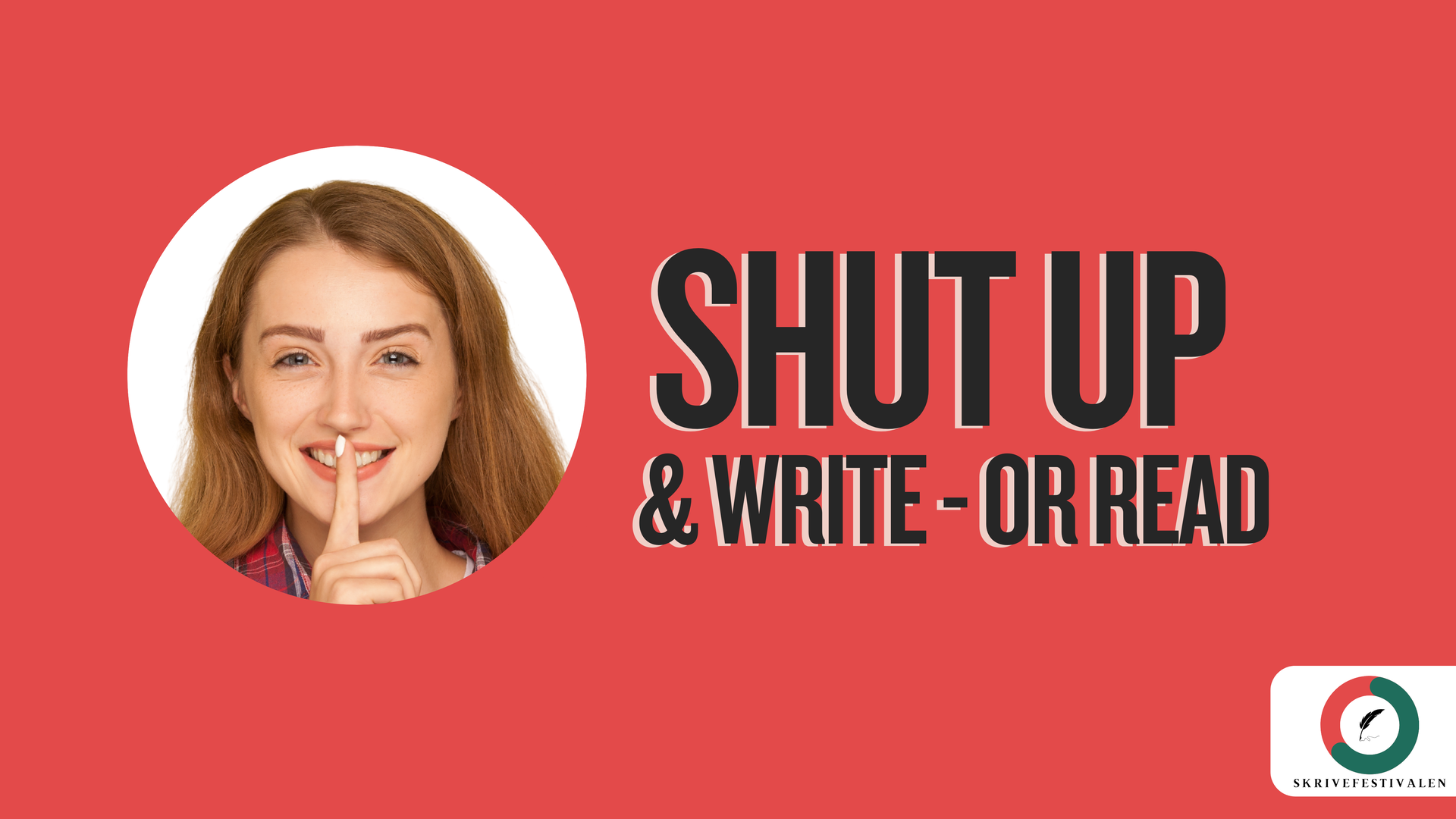 logo Shut up & Write og skrivefestivalen 2026
