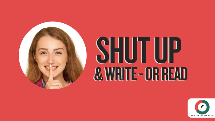 logo Shut up & Write og skrivefestivalen 2026