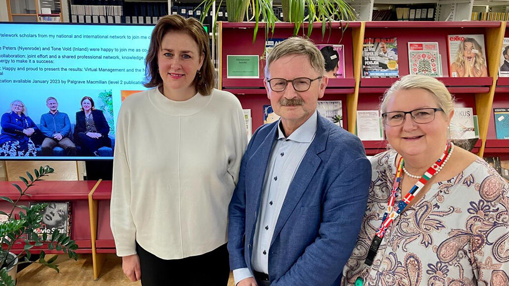 Fra venstre redaktørene Pascale Peters, Svein Bergum og Tone Vold.