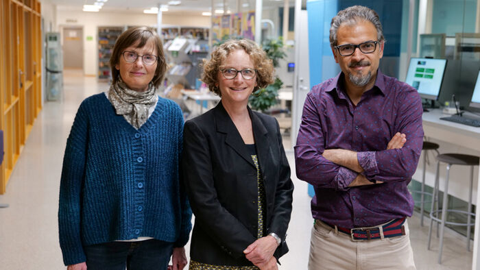 Universitetsbibliotekets forskningsdatagruppe – Inger Beate Nylund, Ellen Nierenberg, Mahmood Khosrowjerdi 