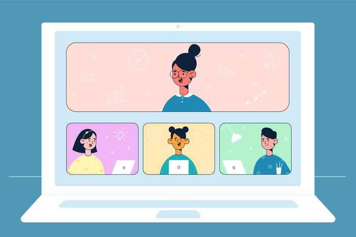 Online learning, Elearning, remote education concept