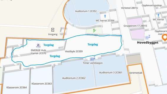 Map over INN Hamar