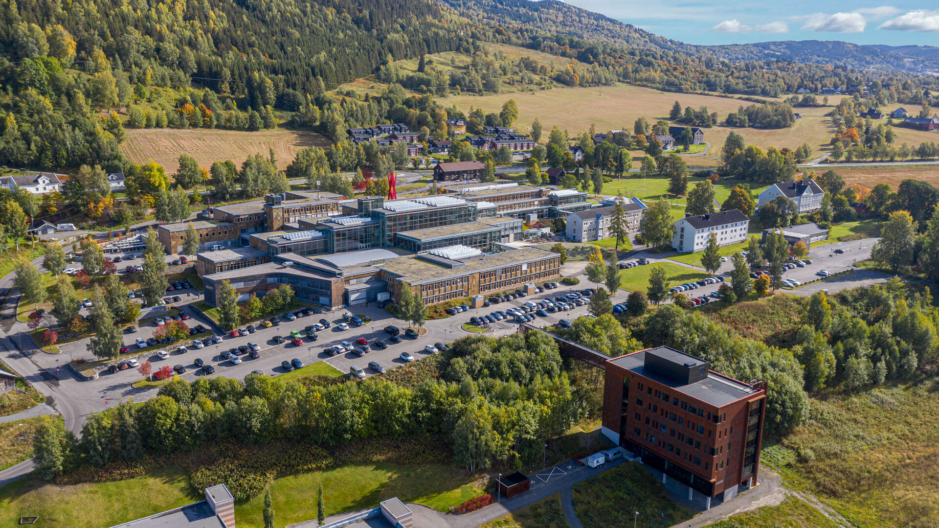 Drone photo of Lillehammer