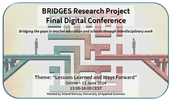 BRIDGES logo where the title and date of the conference is shown. 