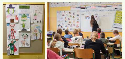 Students at a primary school Slovenia involved in a transformed lesson based on the use of the Enhancing pedagogies and competencies for sustainability guidance tool