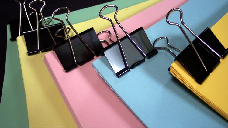 Note books in different colours