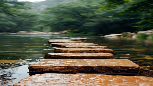 Path of stones in water