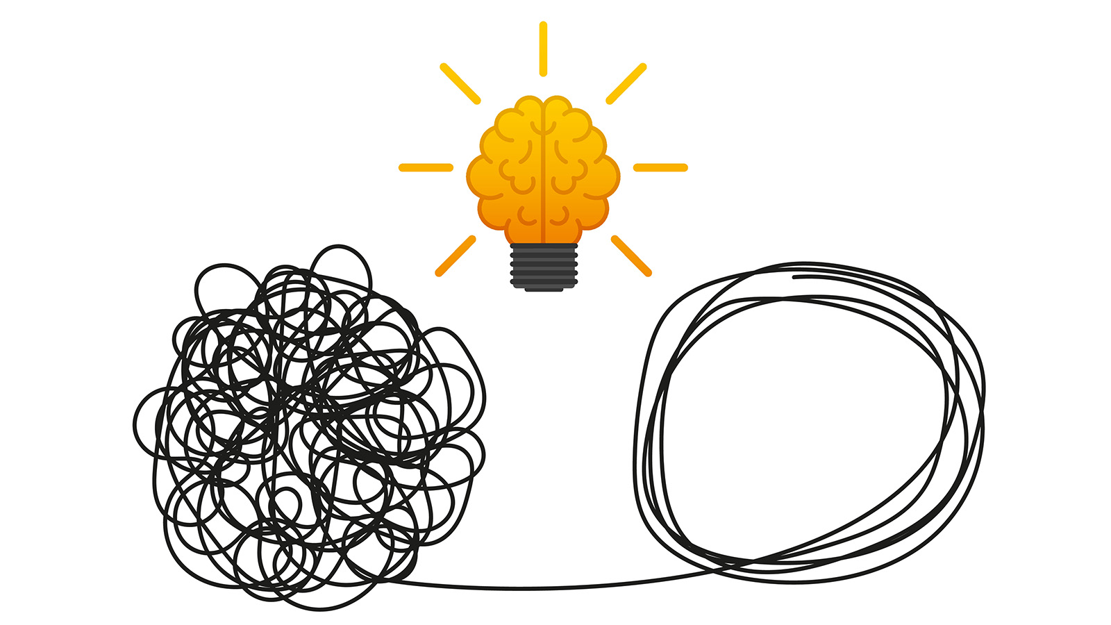 Illustratrion by unwinding a ball of tread thar makes thing clearer