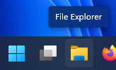 File Explorer in the taskbar