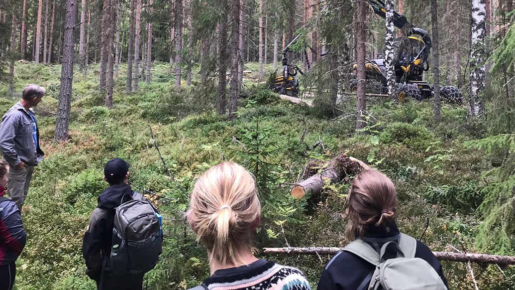With students in the forest. (Photo: INN University)