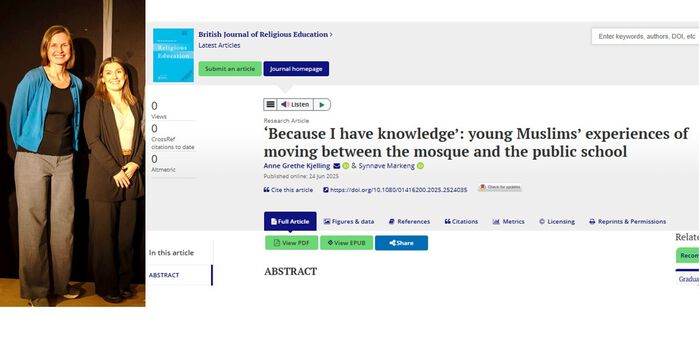Anne Grethe Kjelling, Synnøve Markeng, overskrift i British Journal