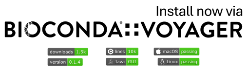 Install now via bioconda::voyager (1.5k downloads)
