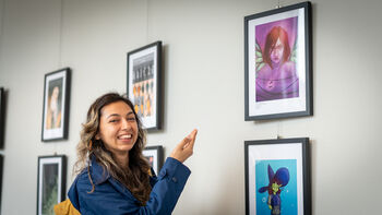Daniela is showing us her favourite art work.