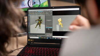 Game School students create games and characters in industry-leading software.