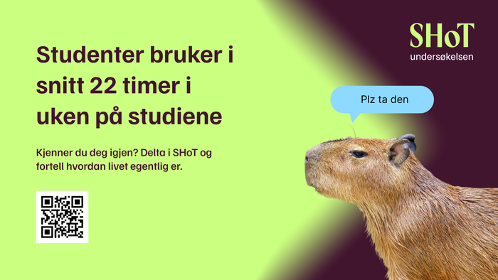 En plakat med tekst. 