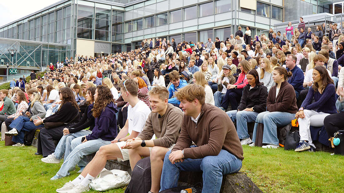 Studenter ved studiestart på Lillehammer. 