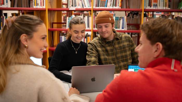 Studenter jobber i gruppe