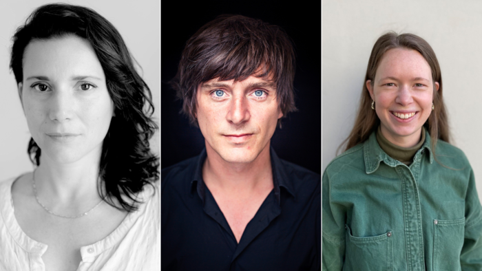 Collage av Claire-Louise Bennett, Simon Stranger og Ranveig Kvinnsland.