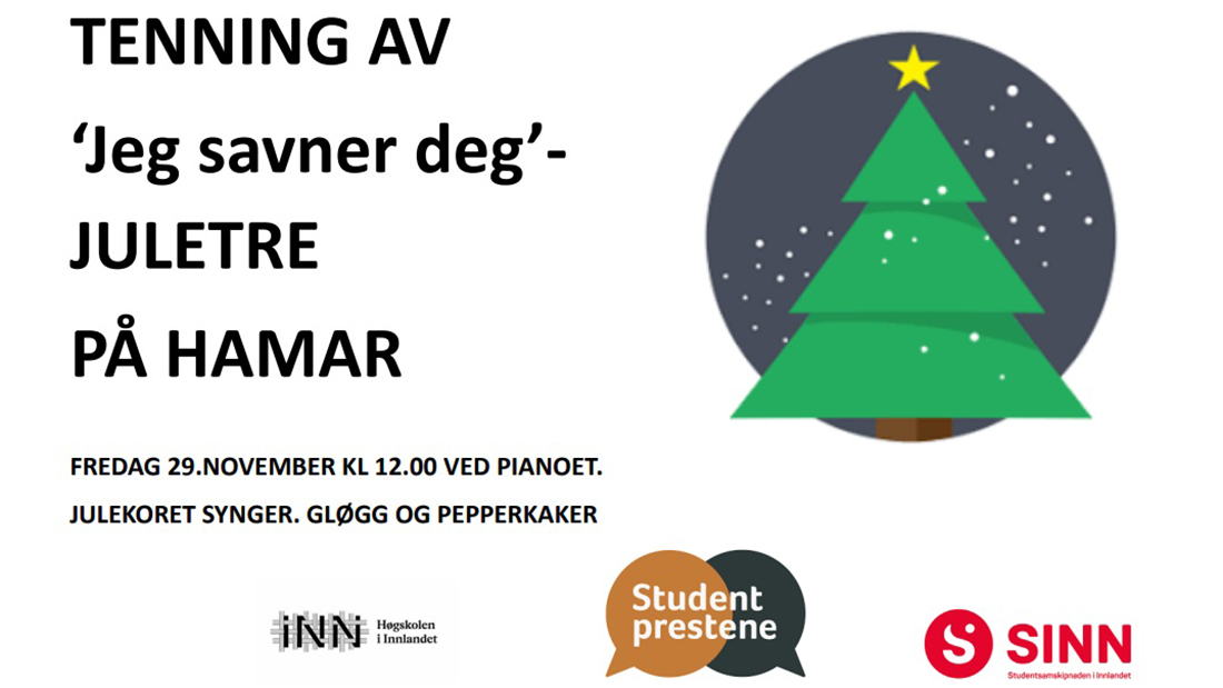 Plakat med tekst. 