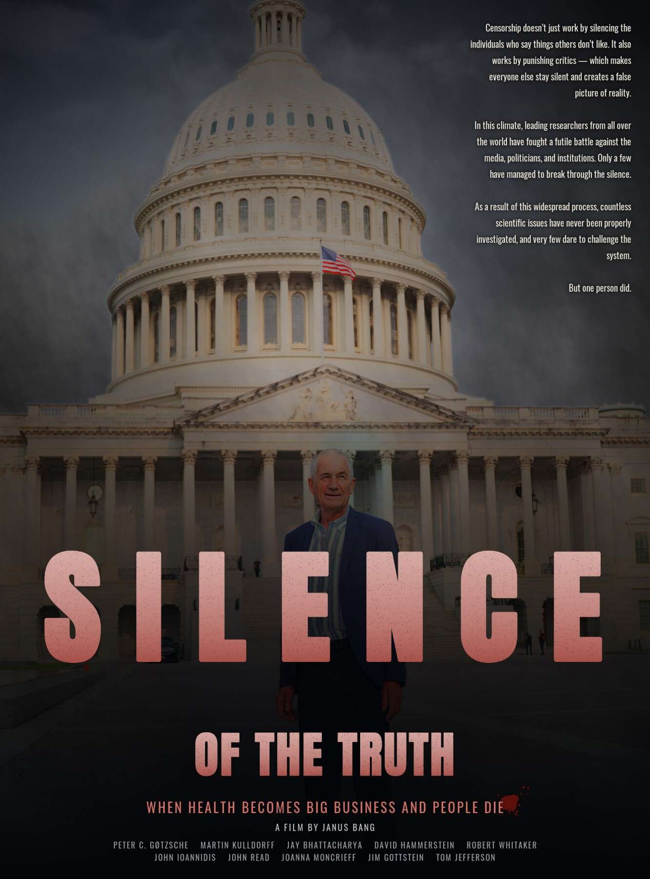 filmplakat med bilde av kongressen i USA med en mann foran