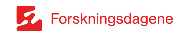 Logo Forskningsdagene med bokmål tekst