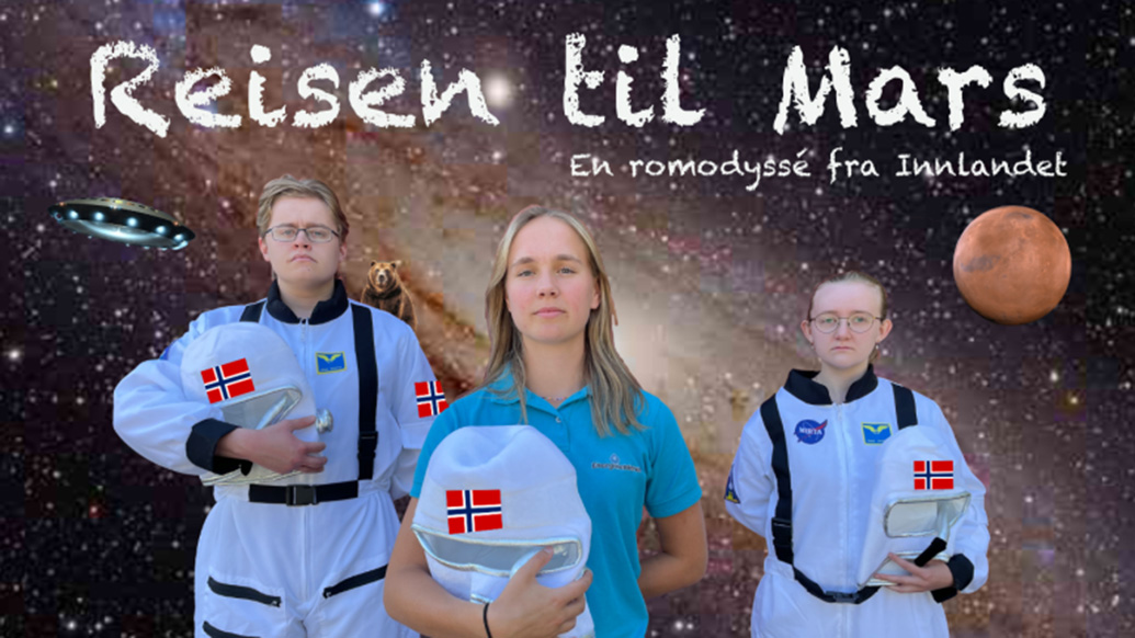 Plakat for forestillingen reisen til Mars