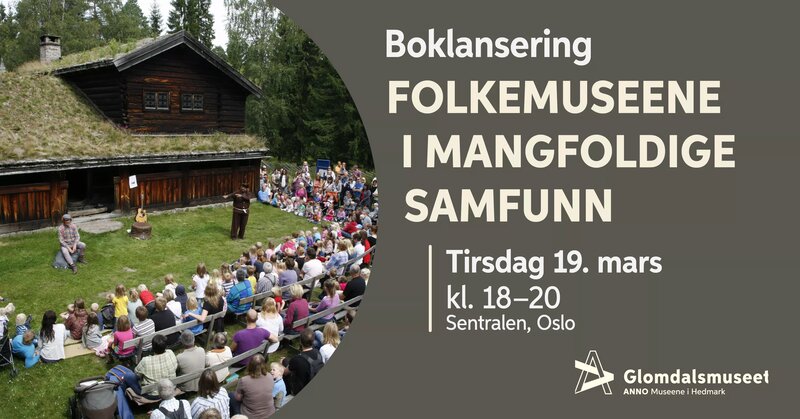 Lanseringsplakat med bilde av folkemuseum