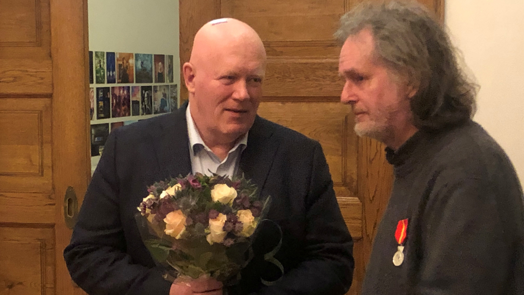 Rektor Svenkerud sammen med Wabakken 