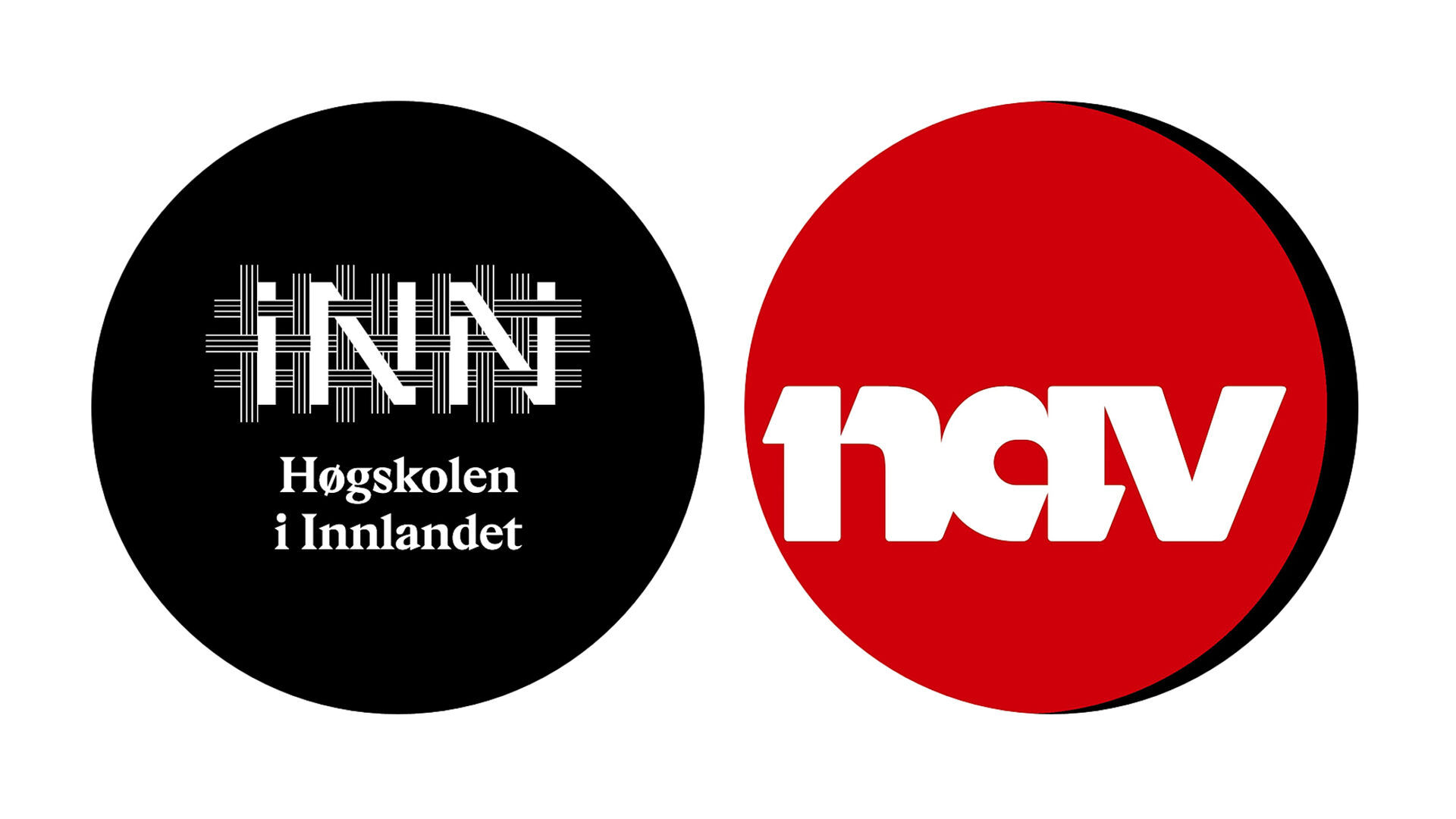 Logoene til Høgskolen i Innlandet og NAV ved siden av hverandre