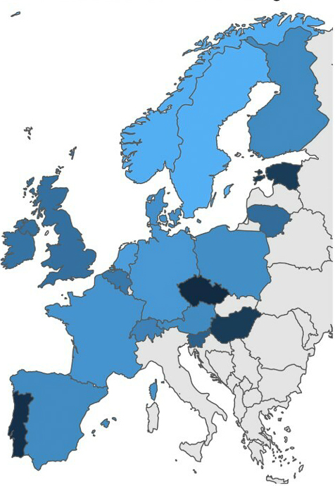 Kart som viser raisitiske holdninger i europa 