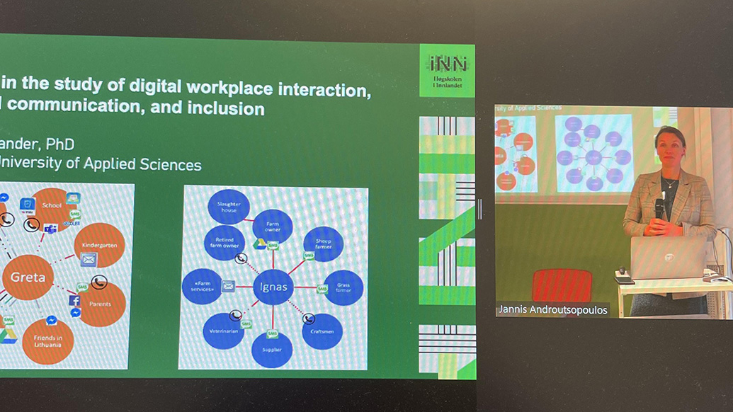 Bilde av powerpoint og foreleser