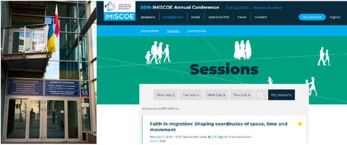 Universitetet i Warszawa, avd. for lingvistikk og språk. IMISCOE-sesjonen Faith in migation