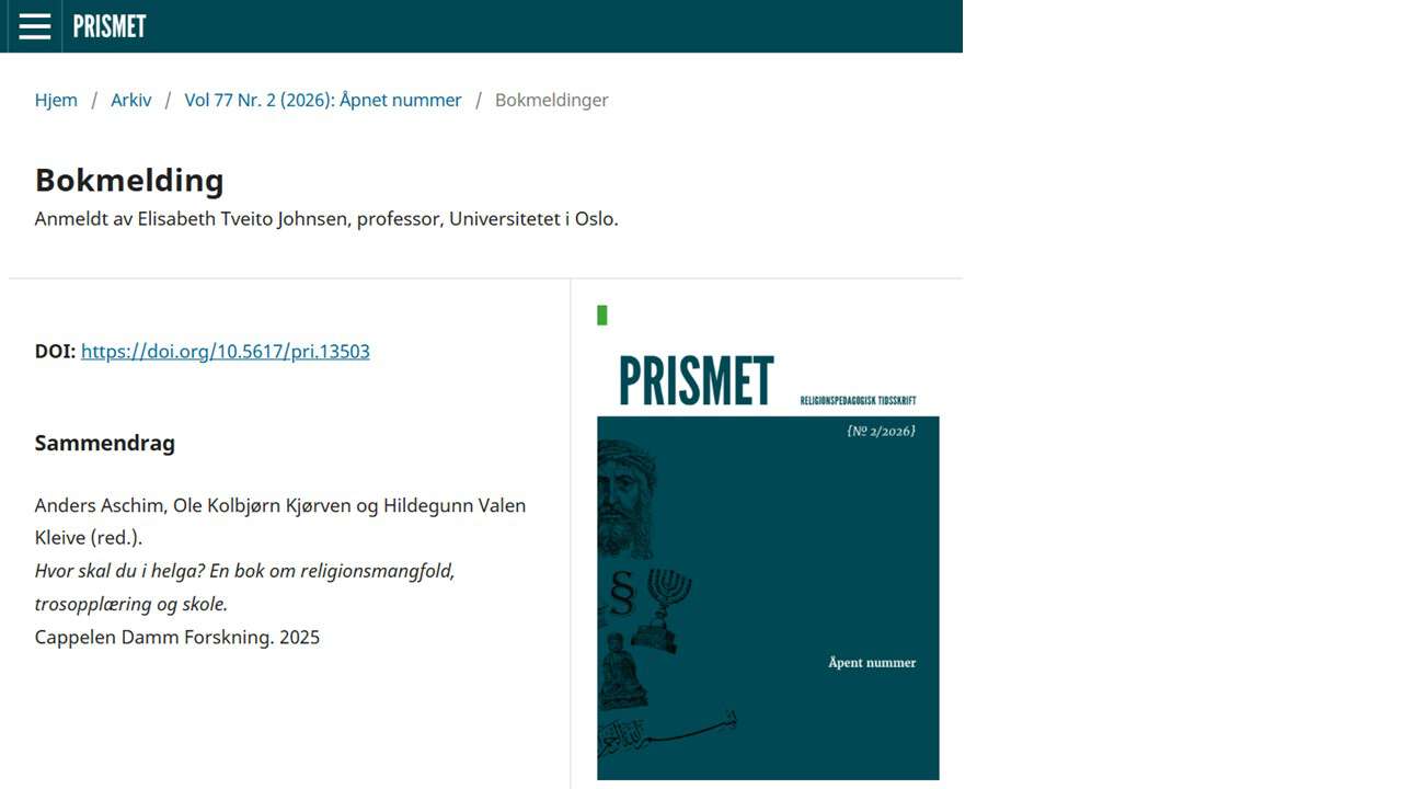 Skjermdump fra Prismet