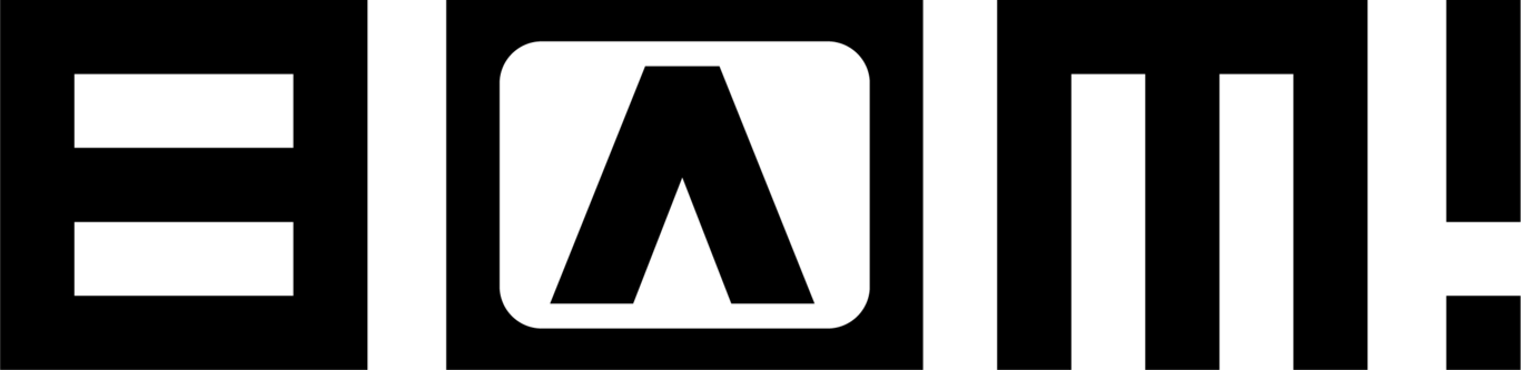 Logo BAM - stiliserte bokstaver