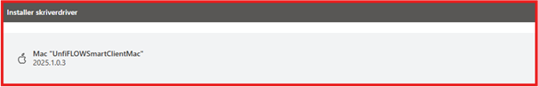 Nedlastnings knapp for Uniflow Mac