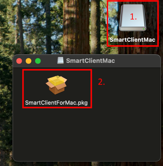 Installasjonsfil på skrivebord - SmartClientMac