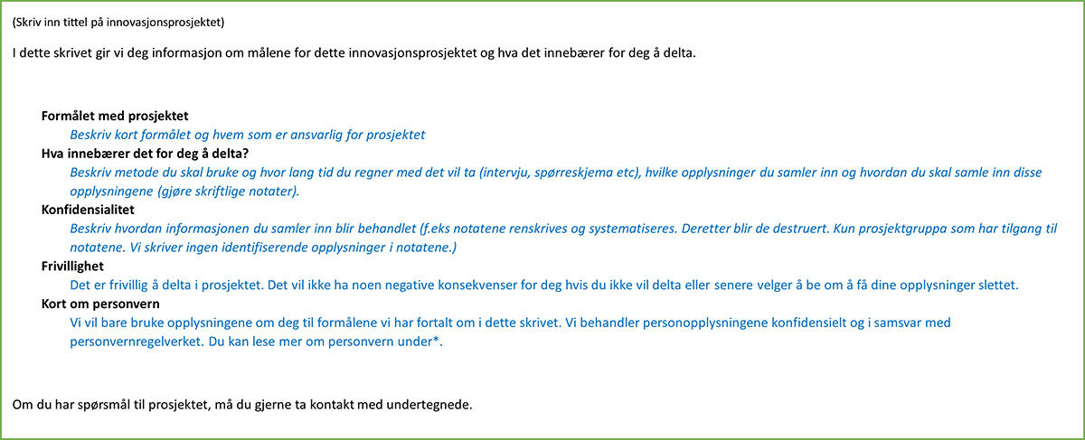 Bilde av informasjonsskriv