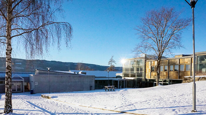 Vinterbilde av studiested Lillehammer. 