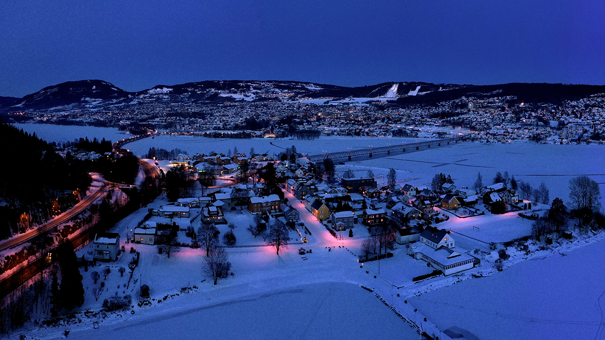 Picture of Lillehammer City by night